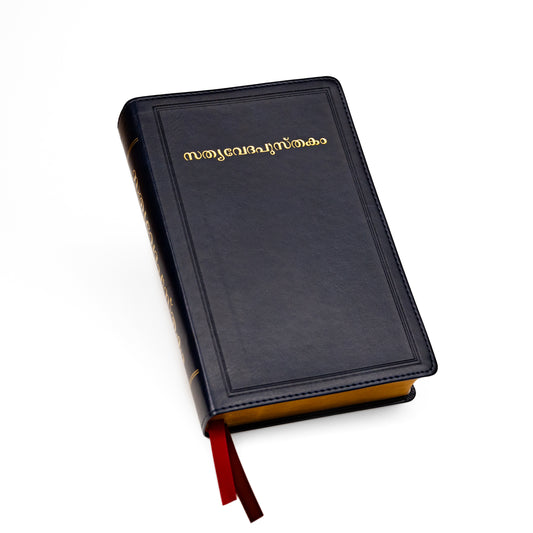 Large Font Malayalam Bible - Black