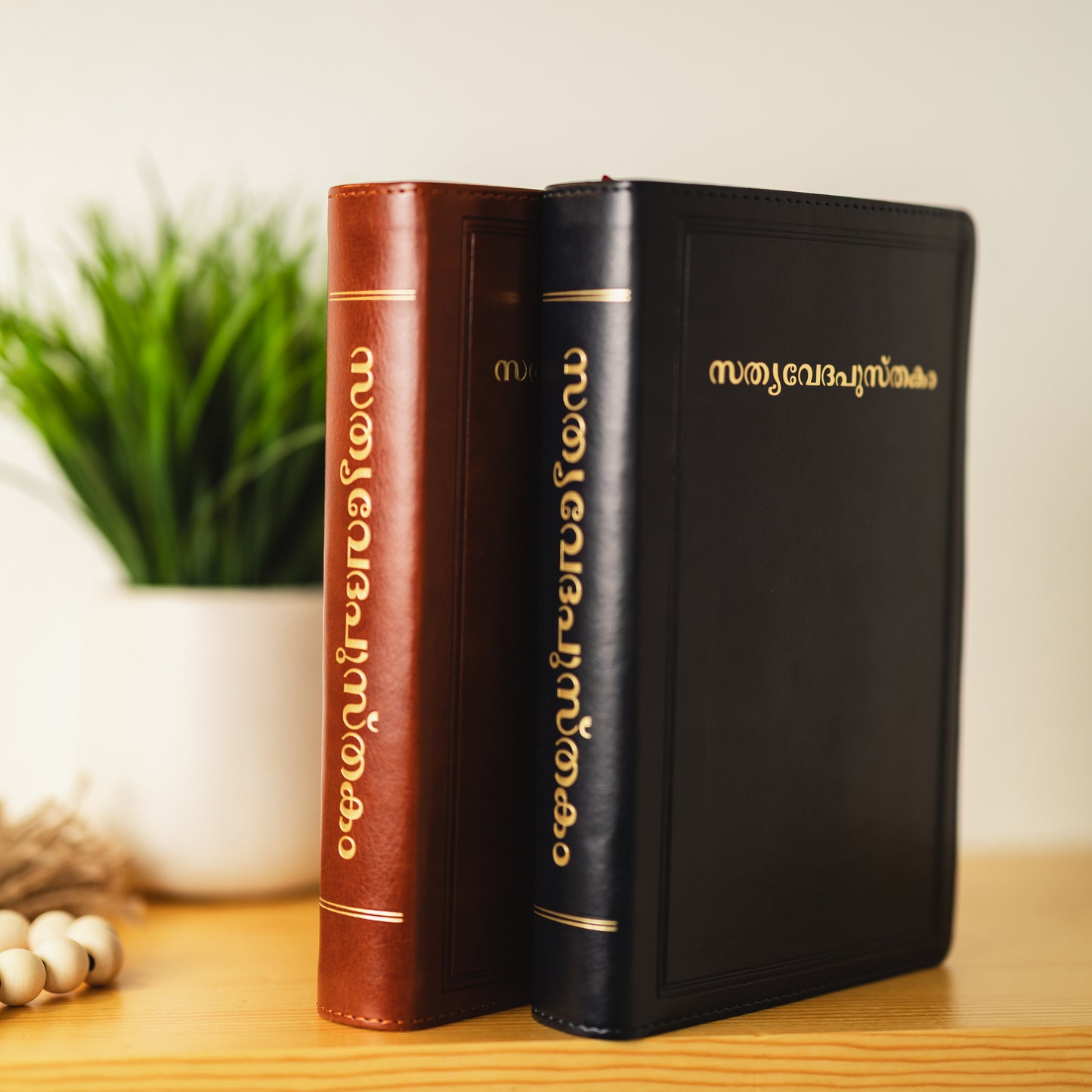 Large Font Malayalam Bible - Black