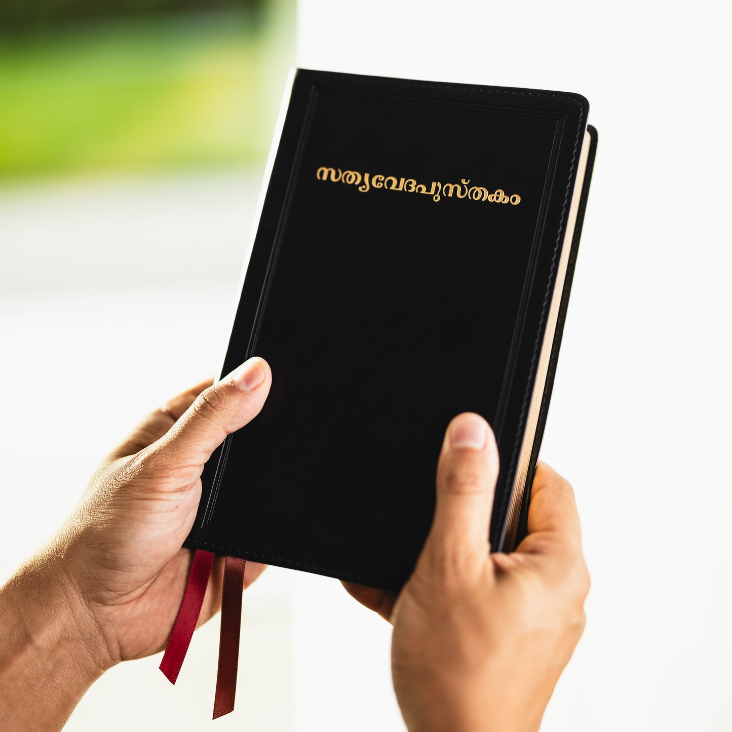 Large Font Malayalam Bible - Black